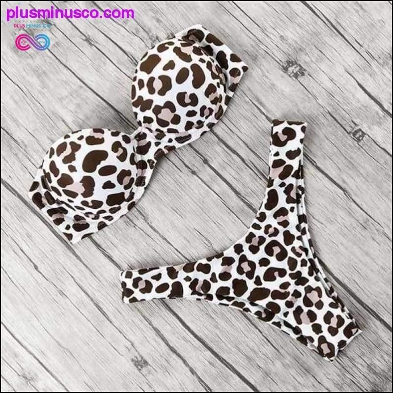 Animal Print Leopard Bikini Push Up Swimsuit Sexy Women