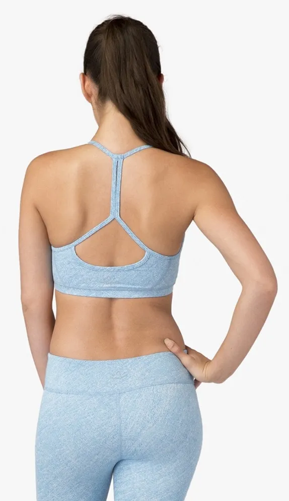 Beyond Yoga Textured KeyHole Bra Blue