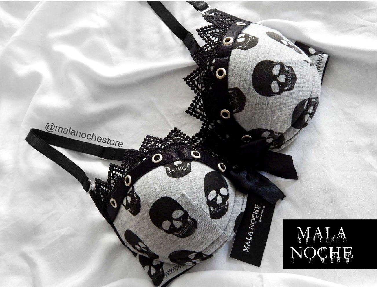 Bra  Skull Grey