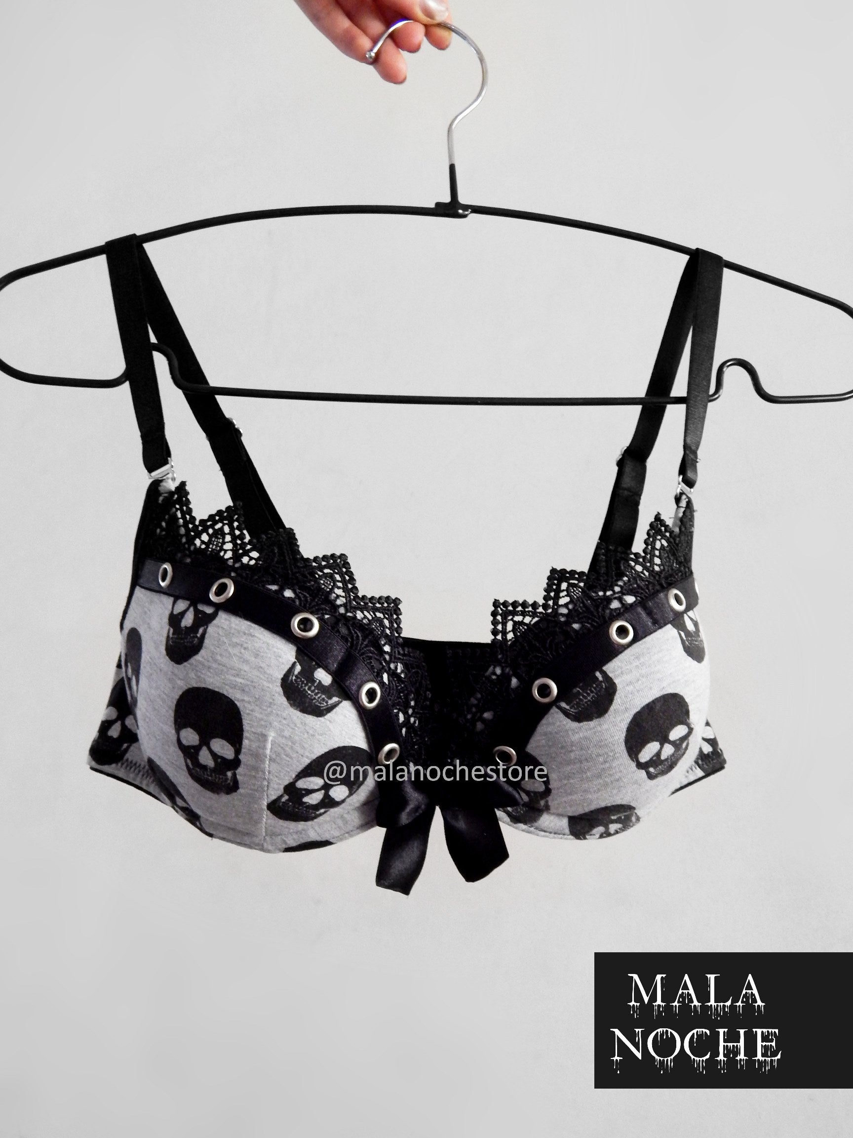 Bra  Skull Grey