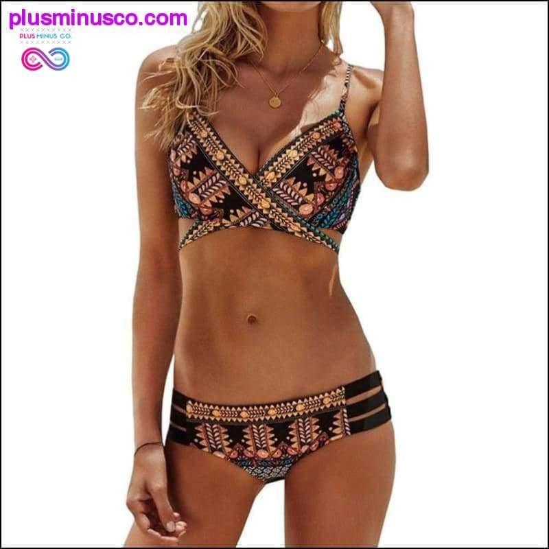 Brazilian Bikini : Women Sexy Bandage Aztec Biquini String