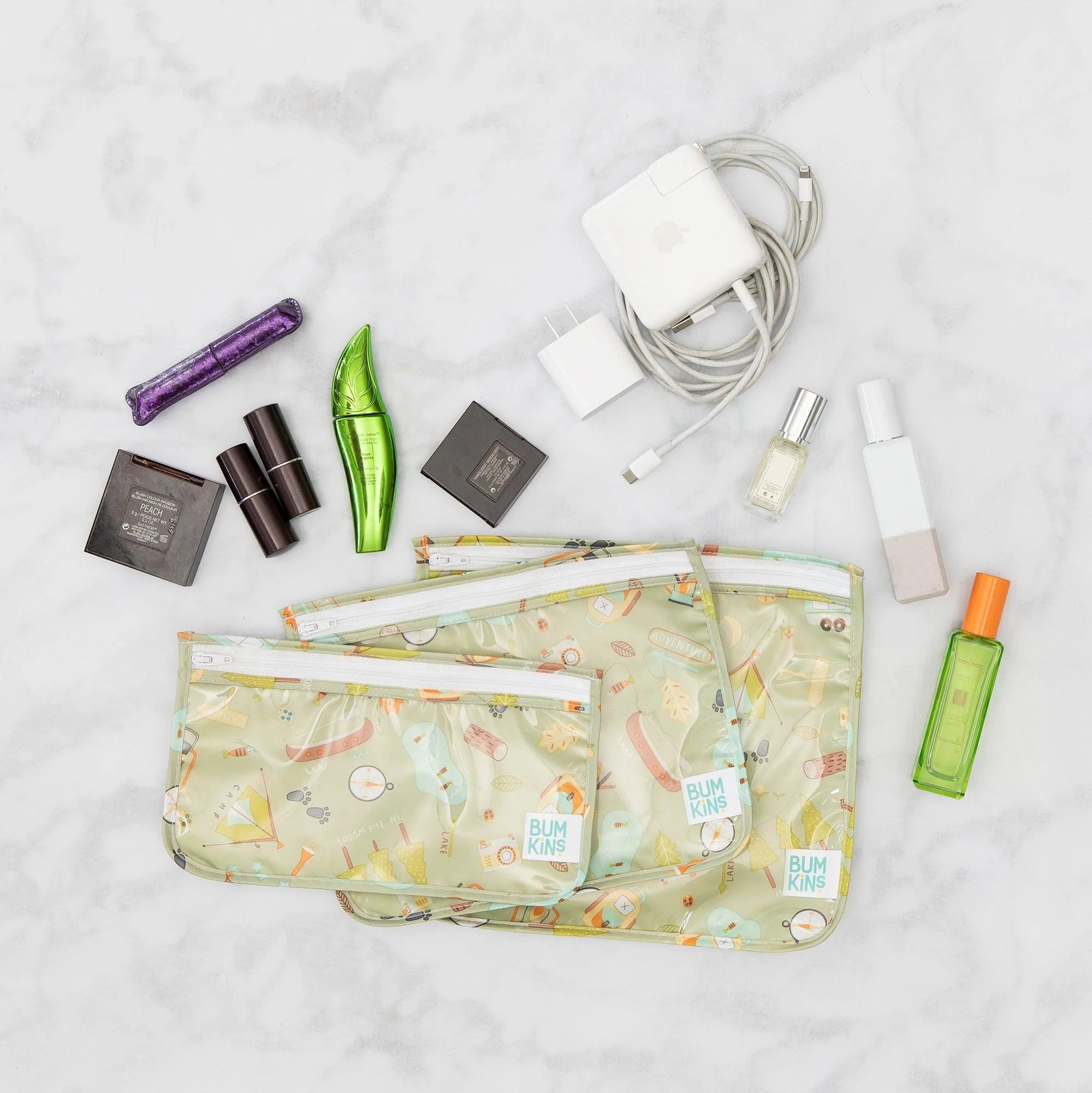 Clear Travel Bag 3-Pack: Camp Gear