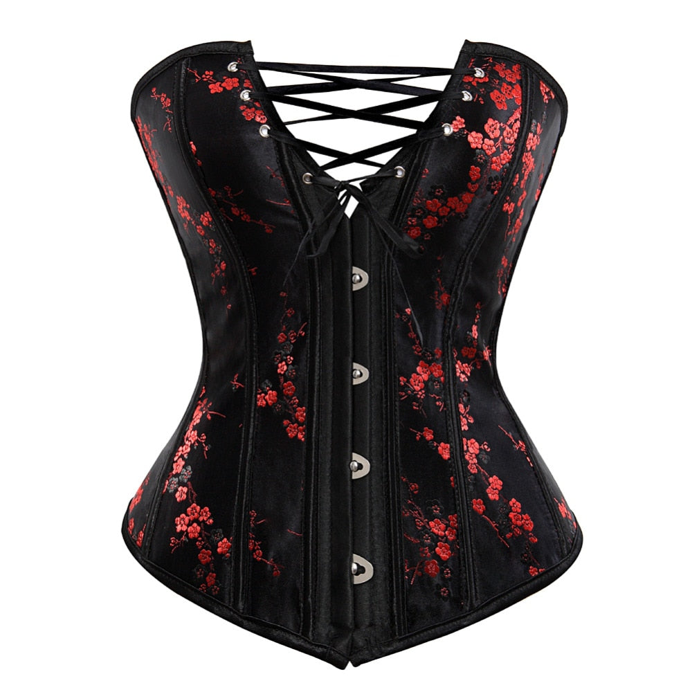 Corset Floral Overbust Corset Slim Waist