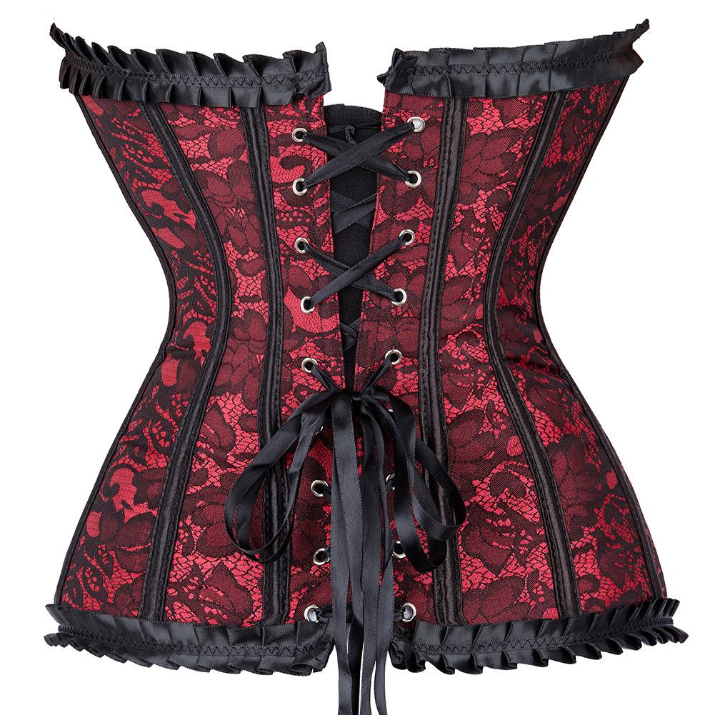 Corset Overbust Lace Floral Waist Slim Body Shaper