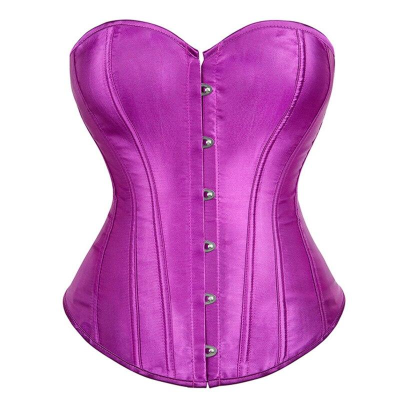 Corset Satin Simple Elegant Overbust