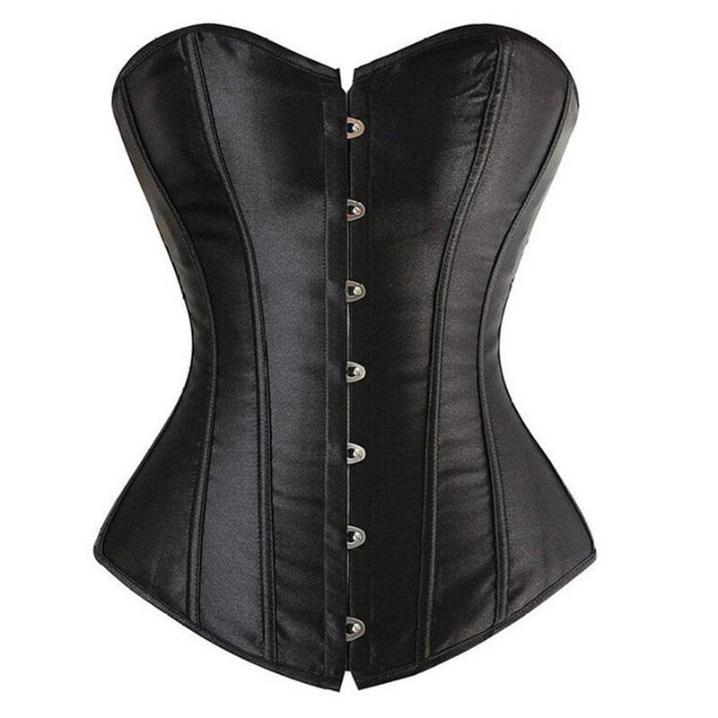 Corset Satin Simple Elegant Overbust