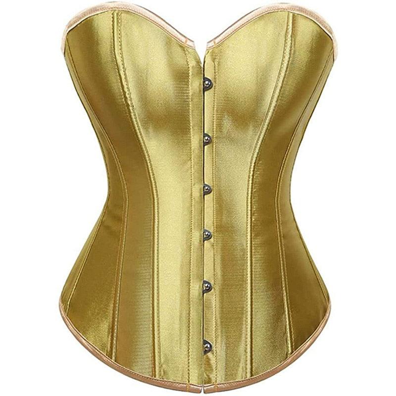 Corset Satin Simple Elegant Overbust