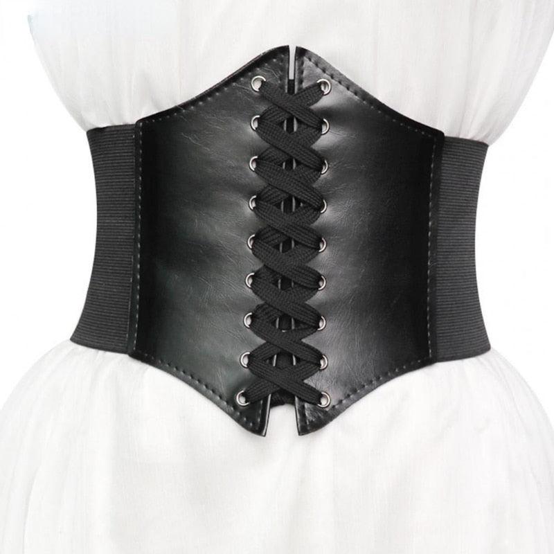 Corset Wide Cincher Belt Faux Leather Slimming Body Shaping Girdle