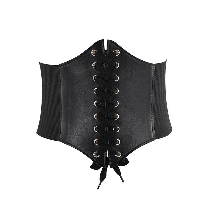 Corset Wide Cincher Belt Faux Leather Slimming Body Shaping Girdle