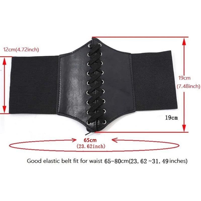 Corset Wide Cincher Belt Faux Leather Slimming Body Shaping Girdle