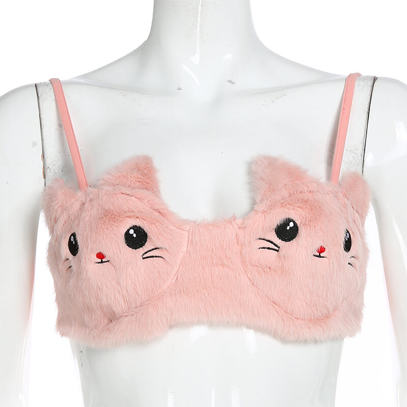 Cute sexy cat Plush bra BY7001