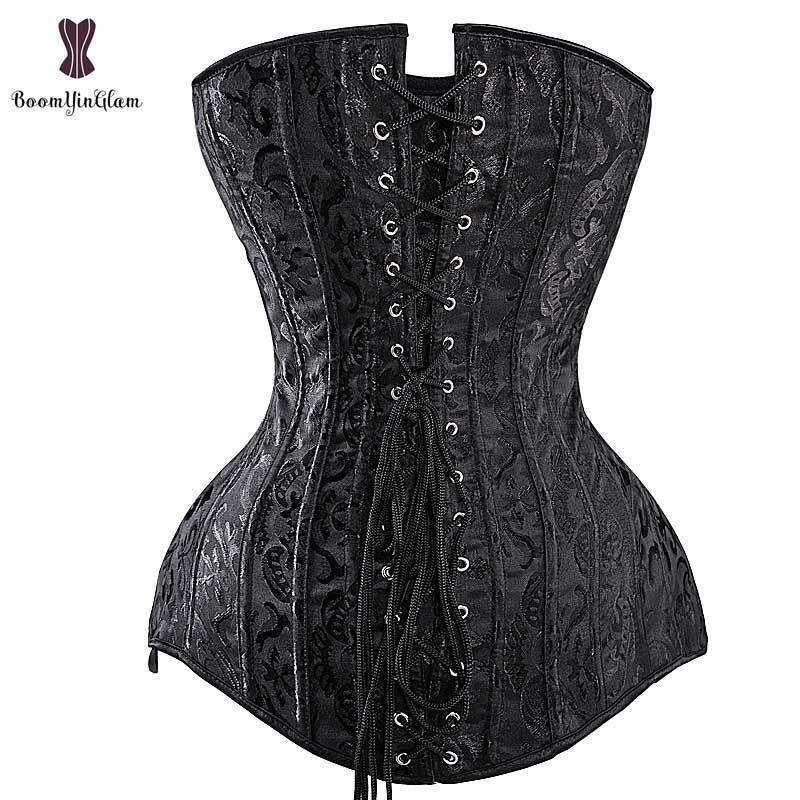 Floral Long Torso Overbust Corset for Waist Shaping