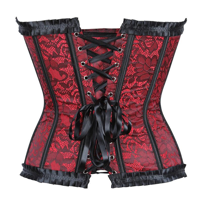 Gothic Corset Sexy Lacing Up With Zipper