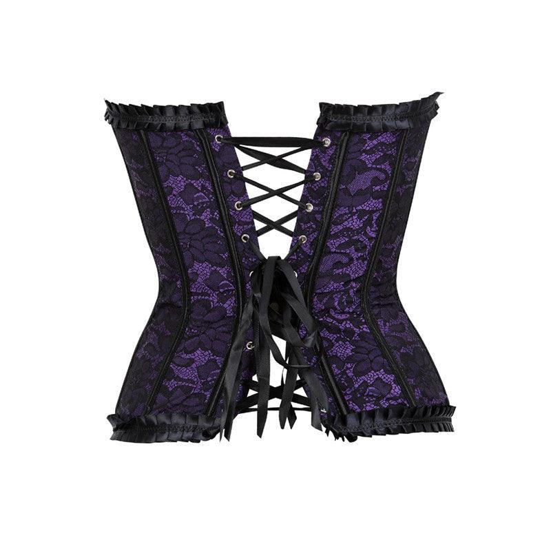 Gothic Corset Sexy Lacing Up With Zipper