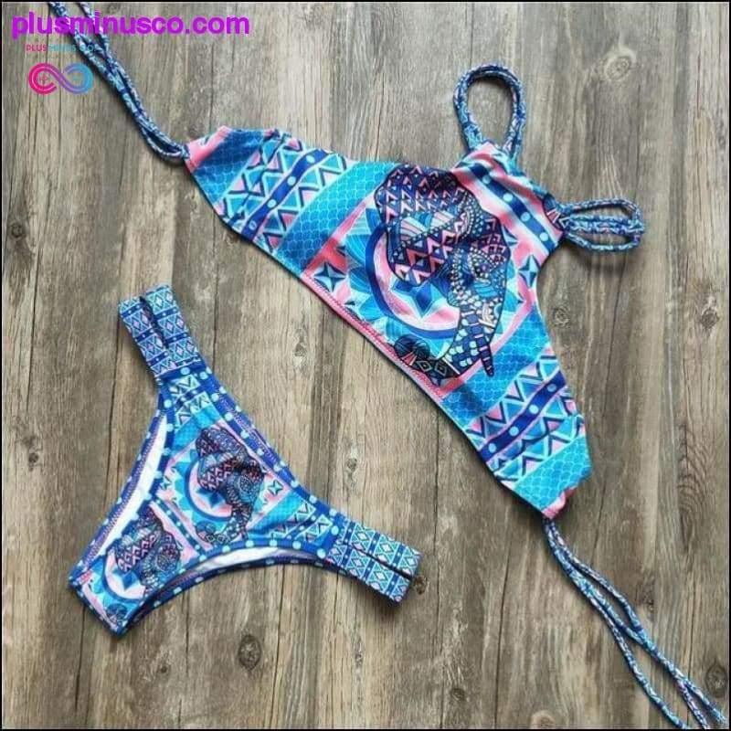 High Neck Tank Crop Top Bikini Crochet Bikinis Set Swimwear