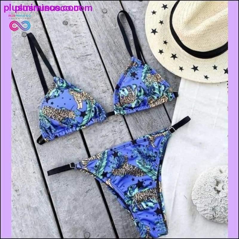 Leopard swimsuit female Sexy string lace up bikini 2020 High