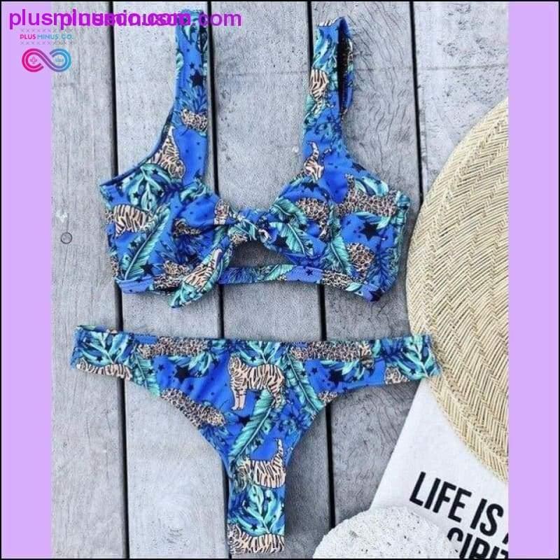 Leopard swimsuit female Sexy string lace up bikini 2020 High