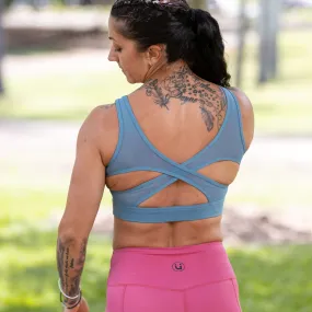 Mesh Back Crossover Sports Bra