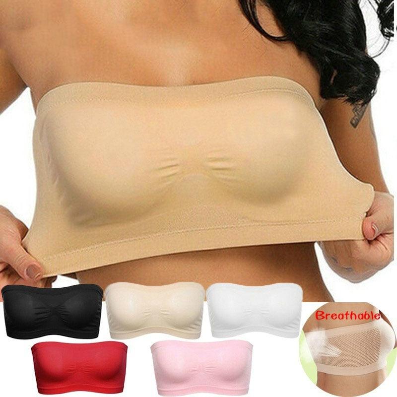 Mesh Tube Bra Strapless Crop Top