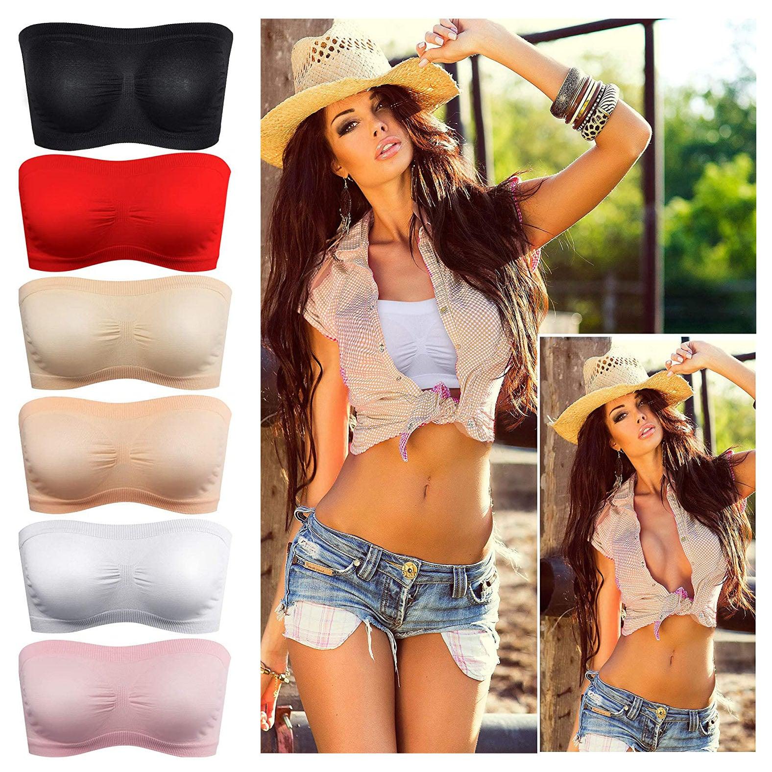 Mesh Tube Bra Strapless Crop Top