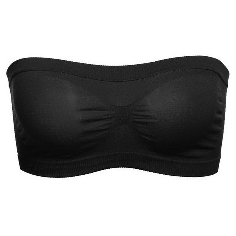 Mesh Tube Bra Strapless Crop Top