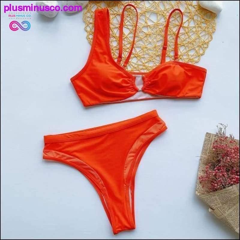 New Mesh Patchwork Sexy Bikini Set High Waist Beach