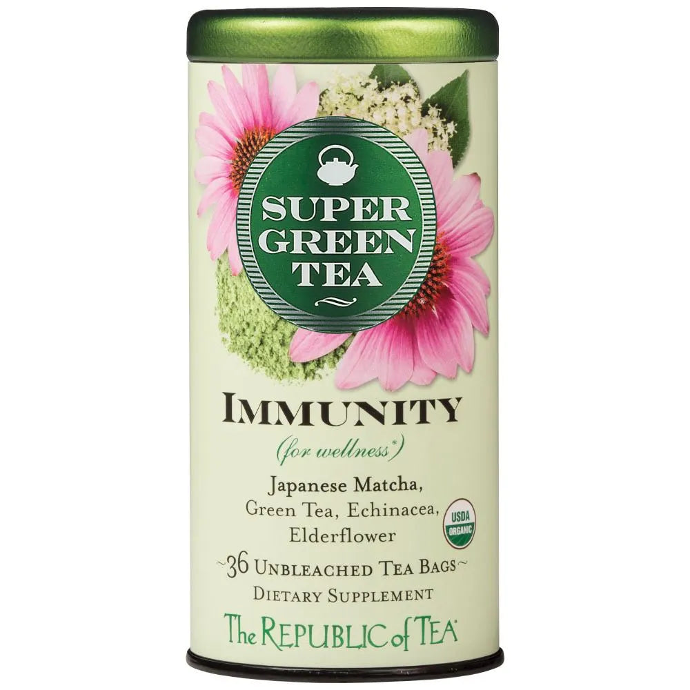 Organic Immunity SuperGreen Tea Bags - 36 Tea Bags