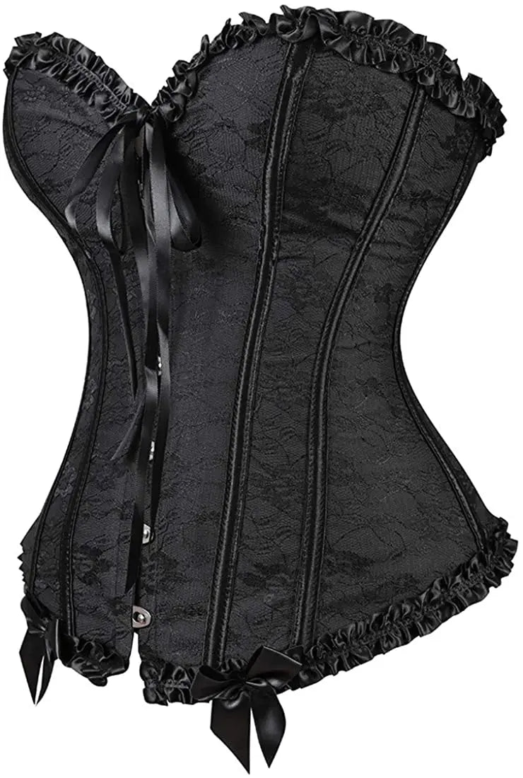 overbust burlesque corset and skirt set