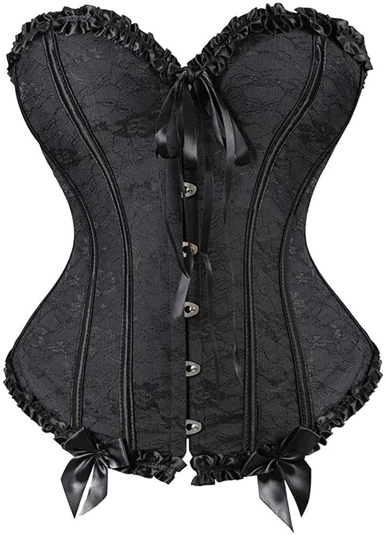 overbust burlesque corset and skirt set