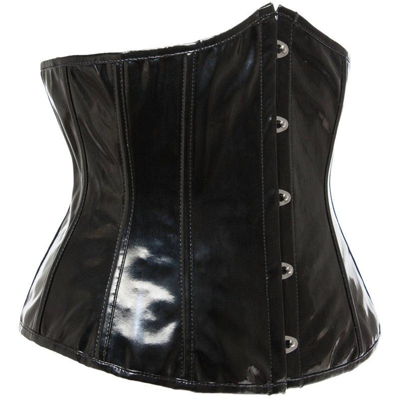 PU Leather Steampunk Waist Trainer Corset