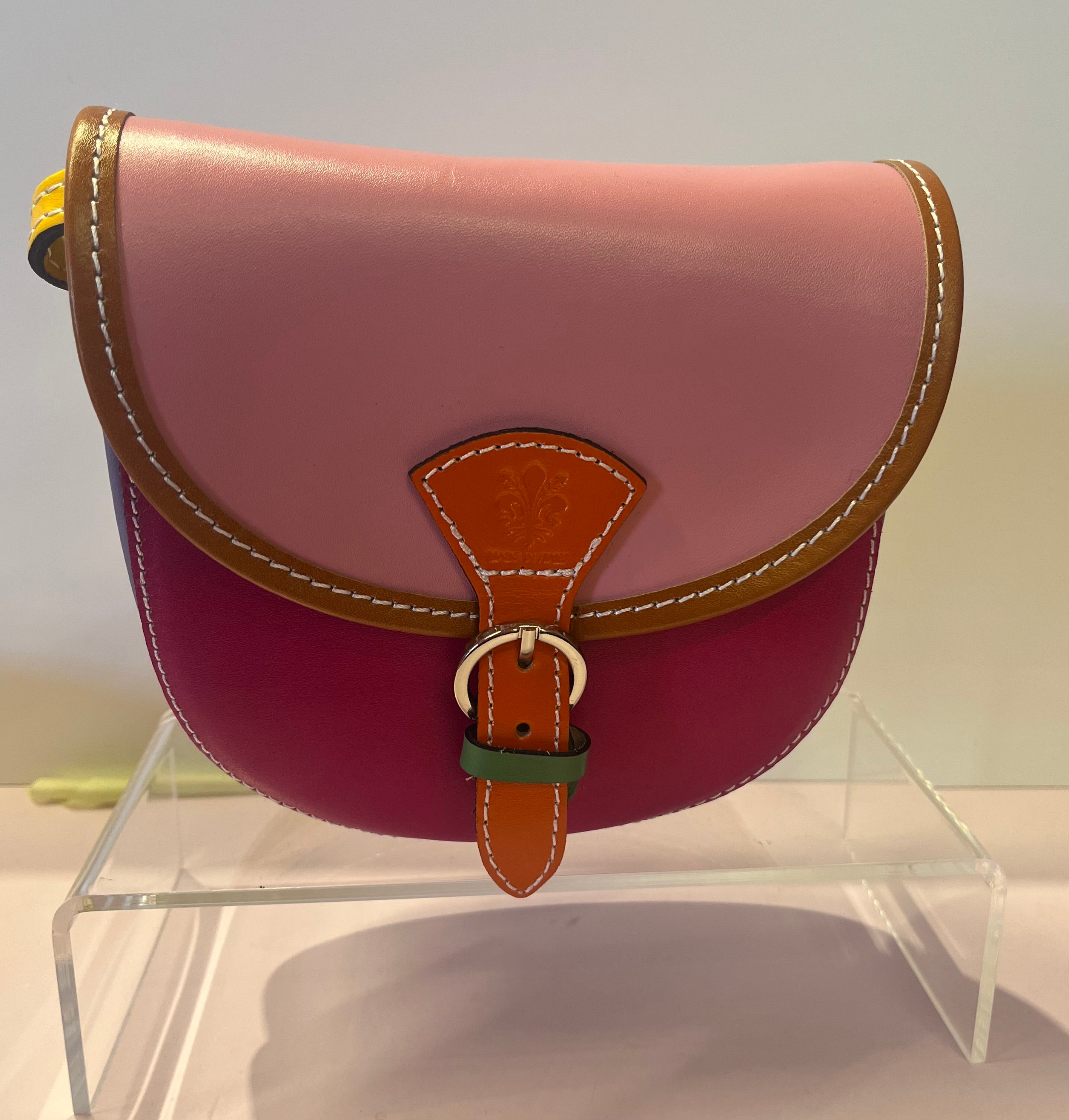 Real Leather Multi-coloured Bag