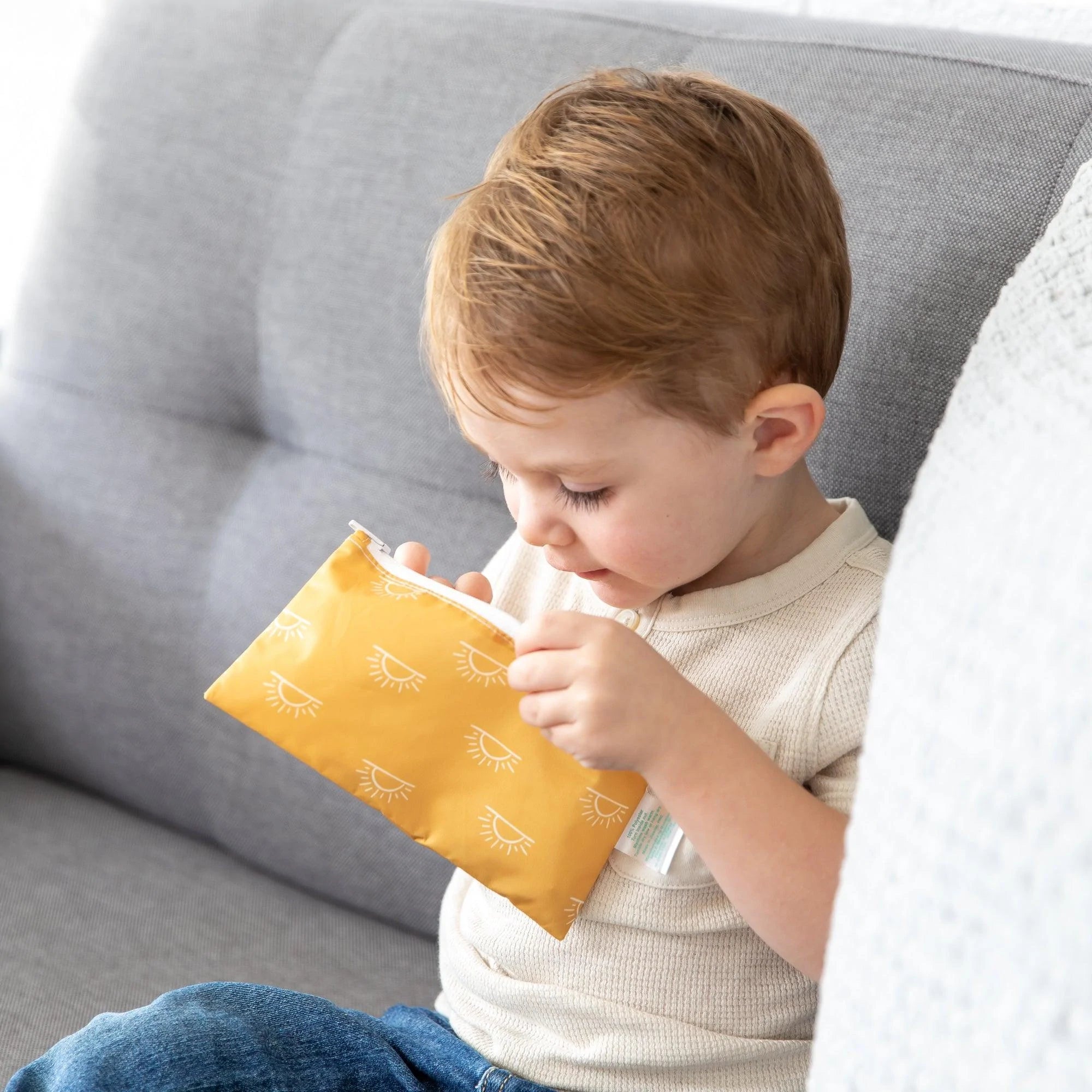 Reusable Snack Bag, Small 2-Pack: Sunshine and Grounded