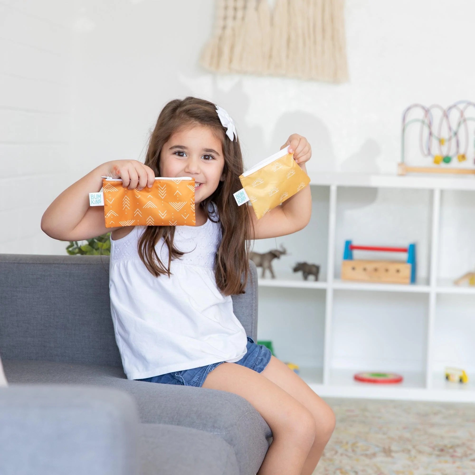 Reusable Snack Bag, Small 2-Pack: Sunshine and Grounded