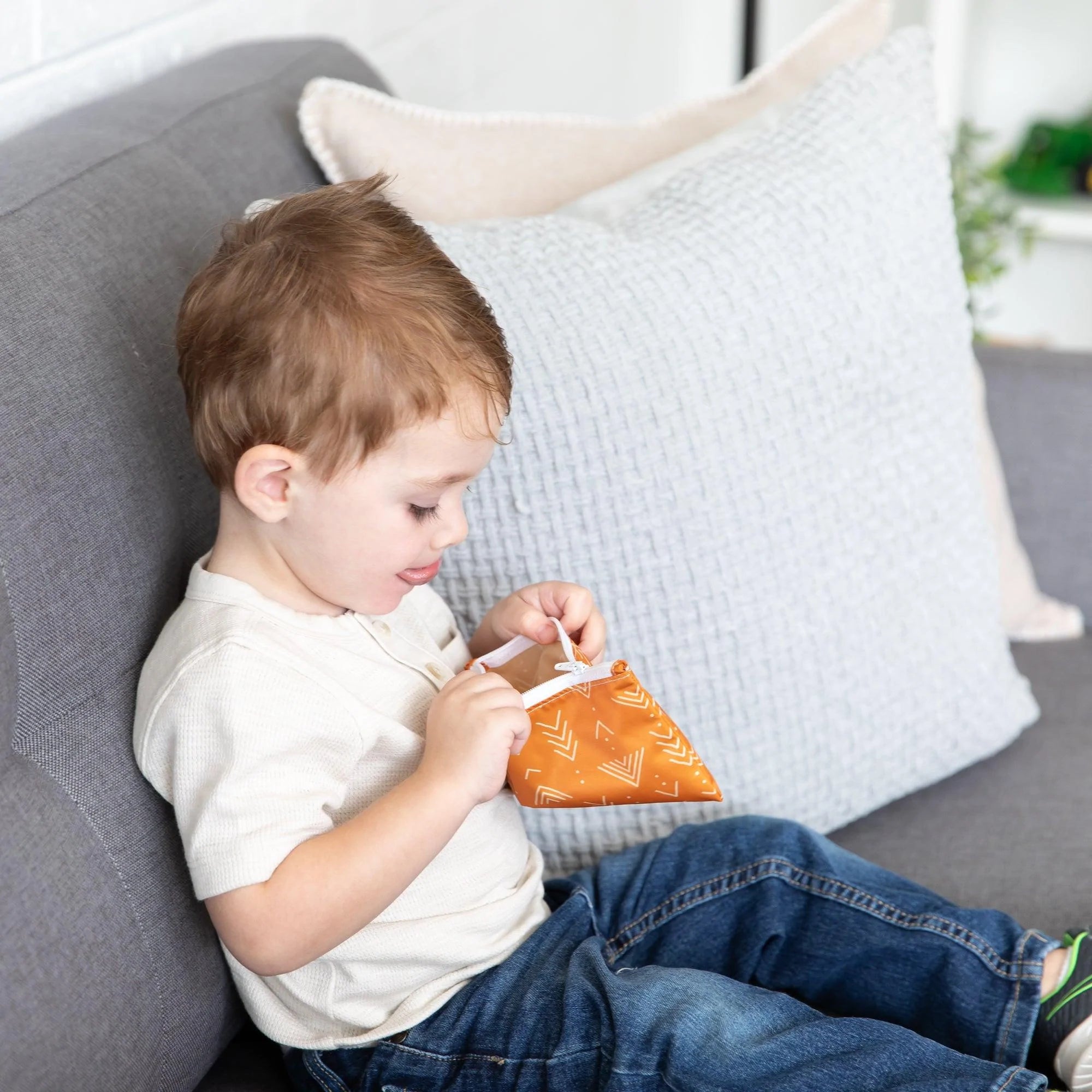 Reusable Snack Bag, Small 2-Pack: Sunshine and Grounded