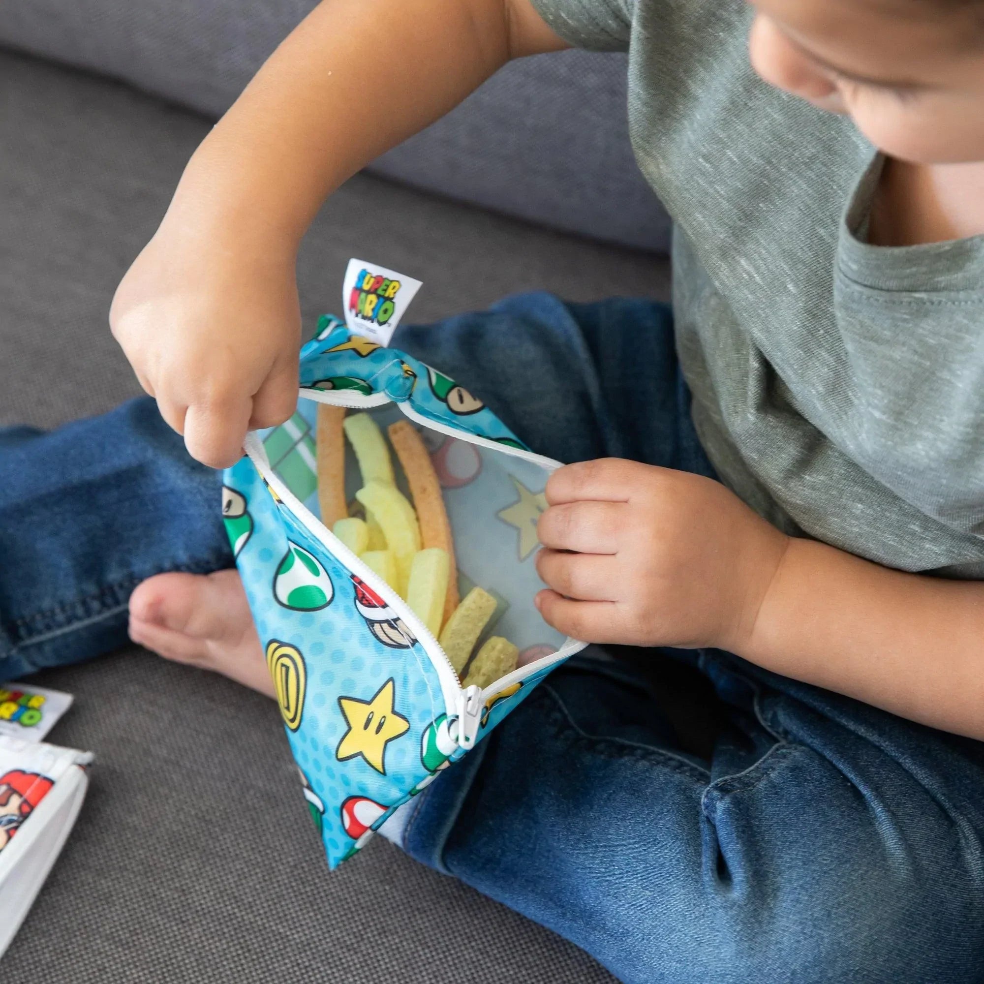 Reusable Snack Bag, Small 2-Pack: Super Mario