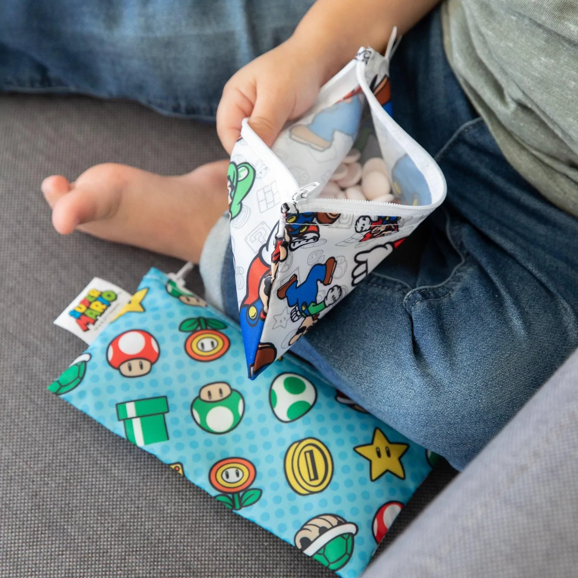 Reusable Snack Bag, Small 2-Pack: Super Mario