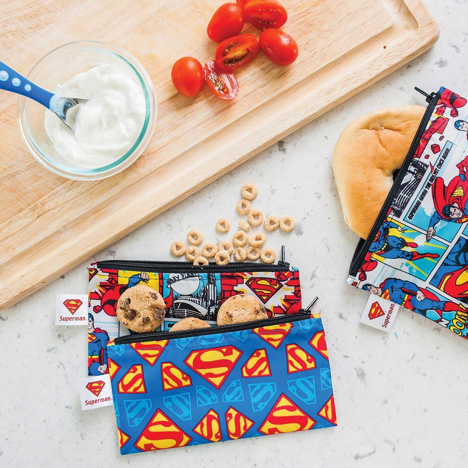 Reusable Snack Bag, Small 2-Pack: Superman