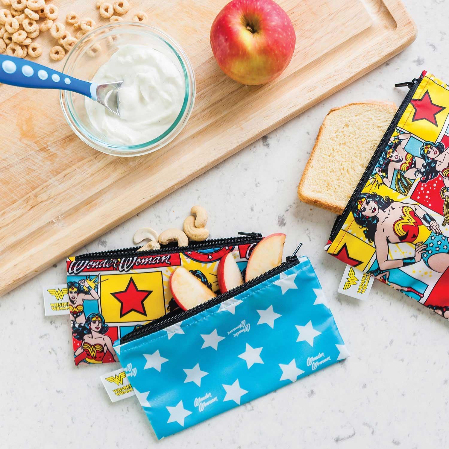 Reusable Snack Bag, Small 2-Pack: Wonder Woman