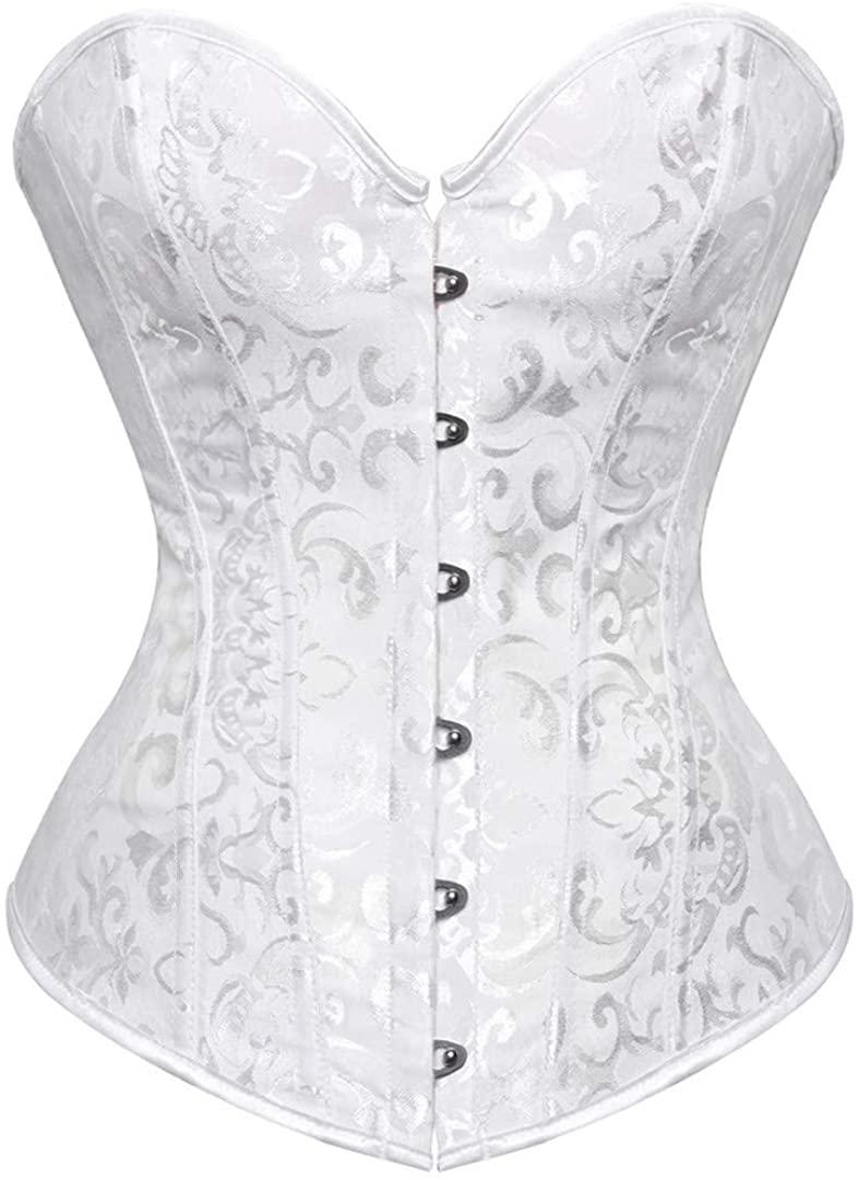 Satin Overbust Vintage Lace up Corset