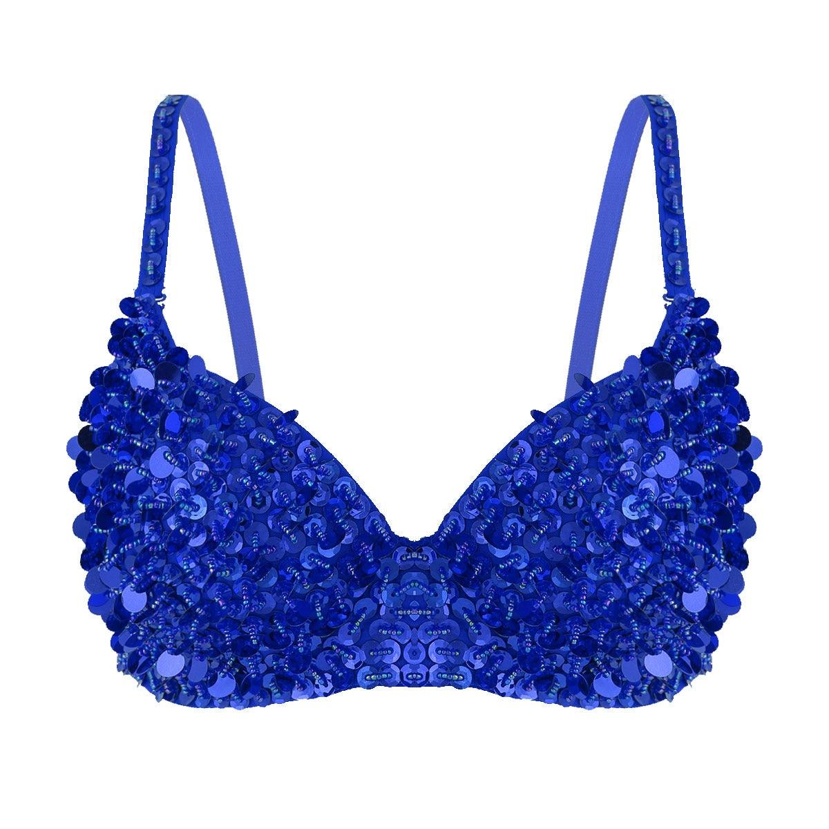 Sexy Bra Lingerie Sparkle Sequins Beading Padded Bra