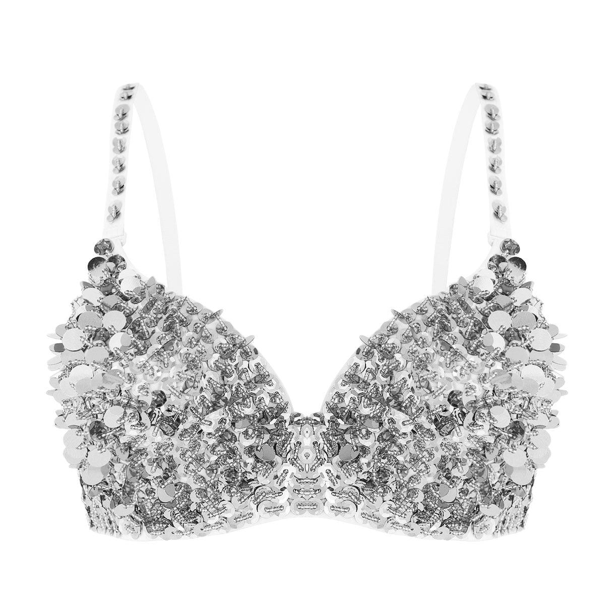 Sexy Bra Lingerie Sparkle Sequins Beading Padded Bra