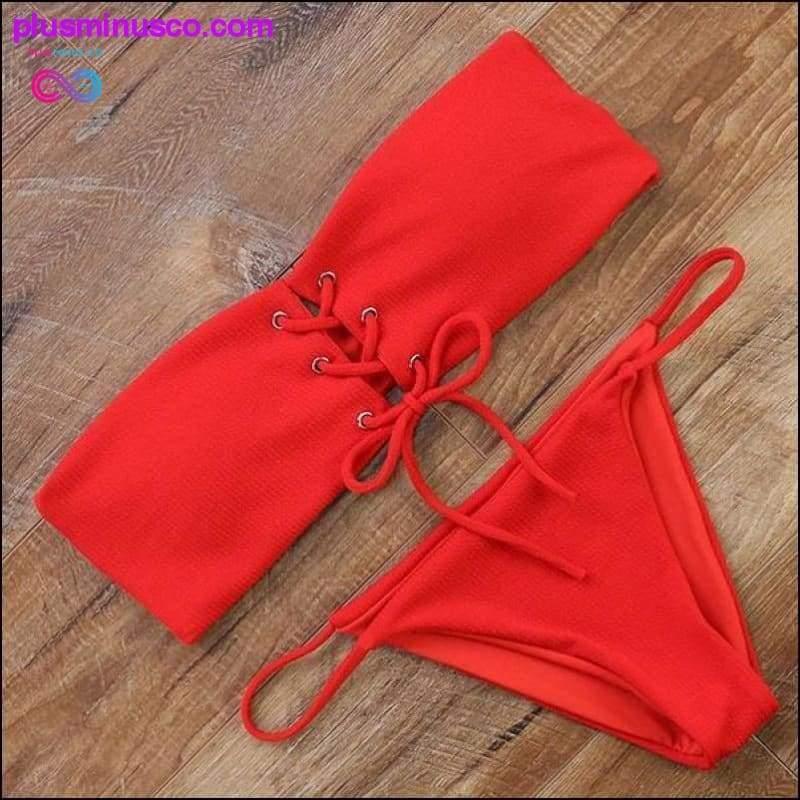 Sexy Strapless Bikini Set Off Shoulder