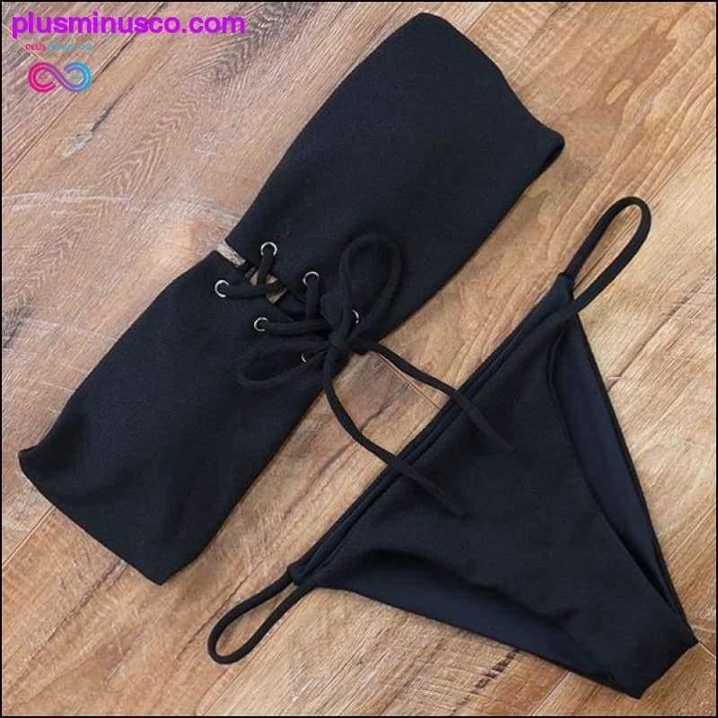 Sexy Strapless Bikini Set Off Shoulder