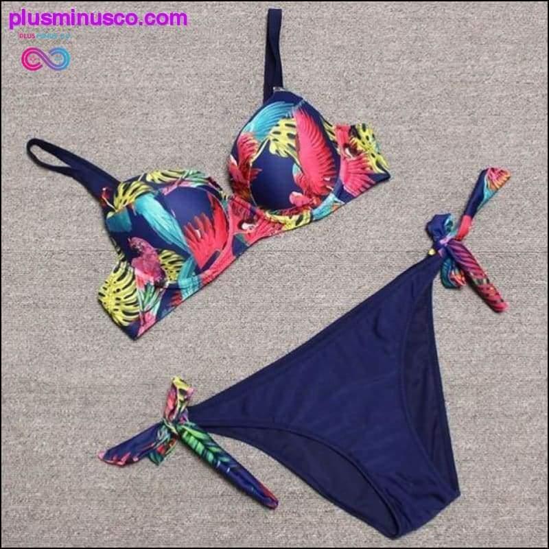 Sexy vintage print Bikinis 2020 push up Bikini set Female