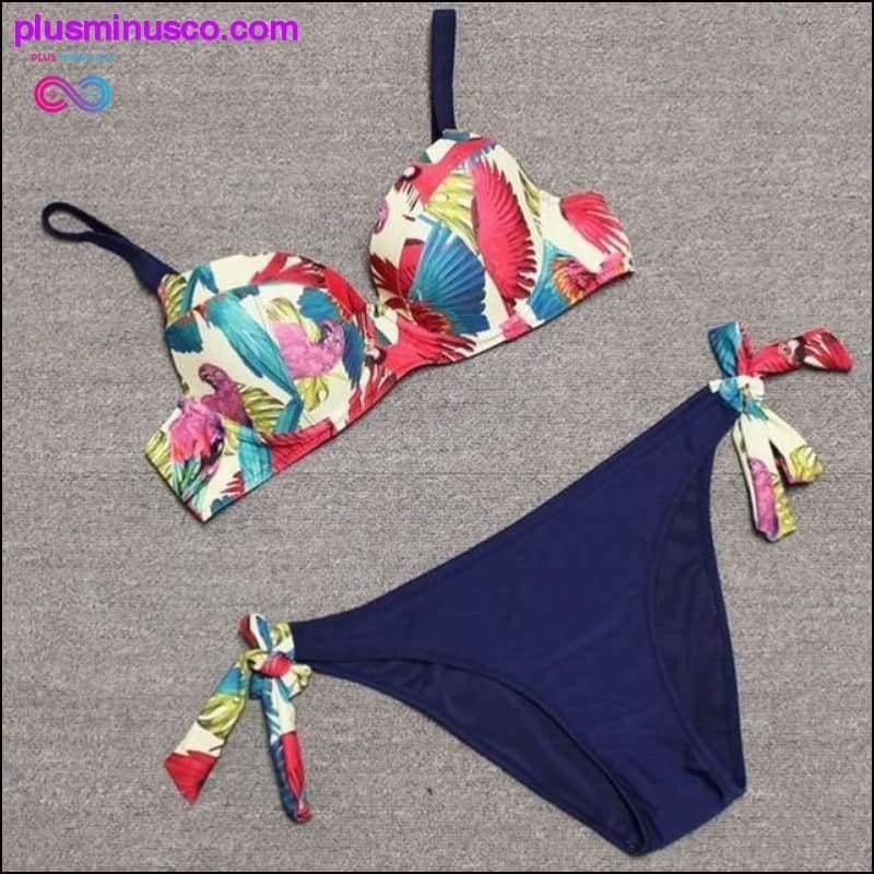 Sexy vintage print Bikinis 2020 push up Bikini set Female