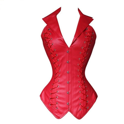 Steampunk Solid Sexy Overbust Armor Waist Trainer Corset Bustiers Slimmers