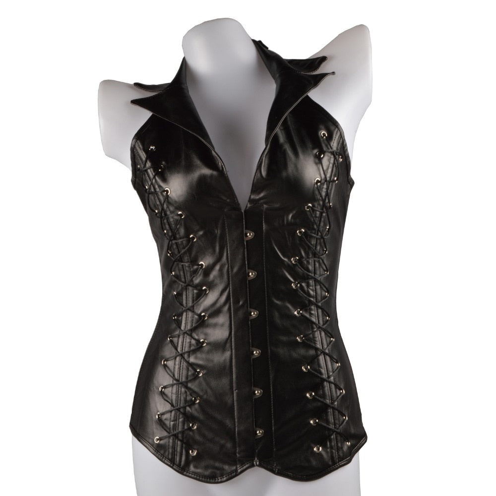 Steampunk Solid Sexy Overbust Armor Waist Trainer Corset Bustiers Slimmers