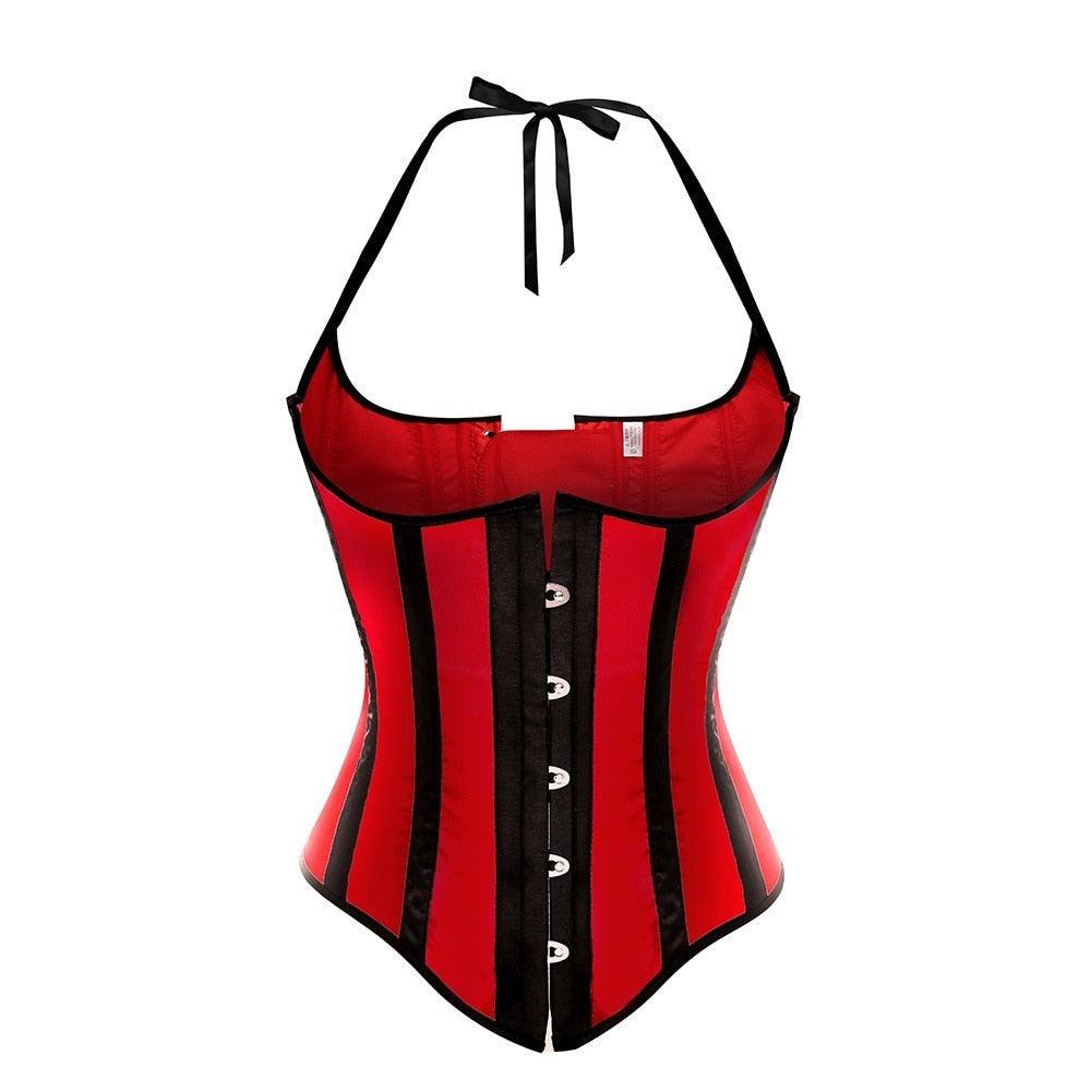 Stripe Underbust Basque Corset