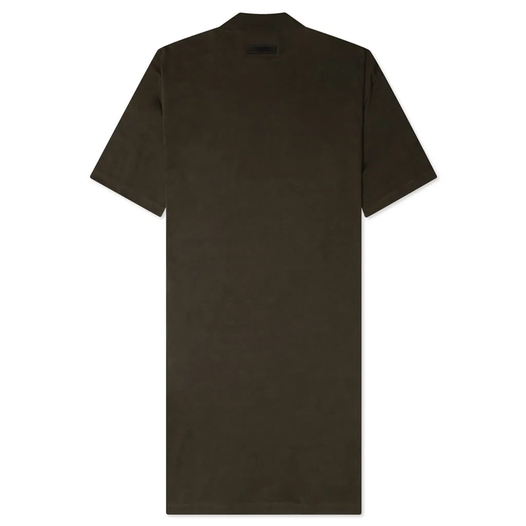 Women's 3/4 Tee Dress - Off Black